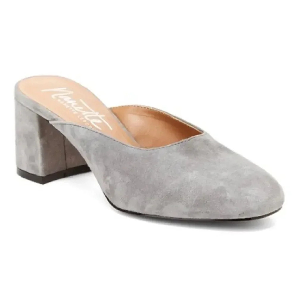 Nanette Lepore Gray Peggy Suede Mule
